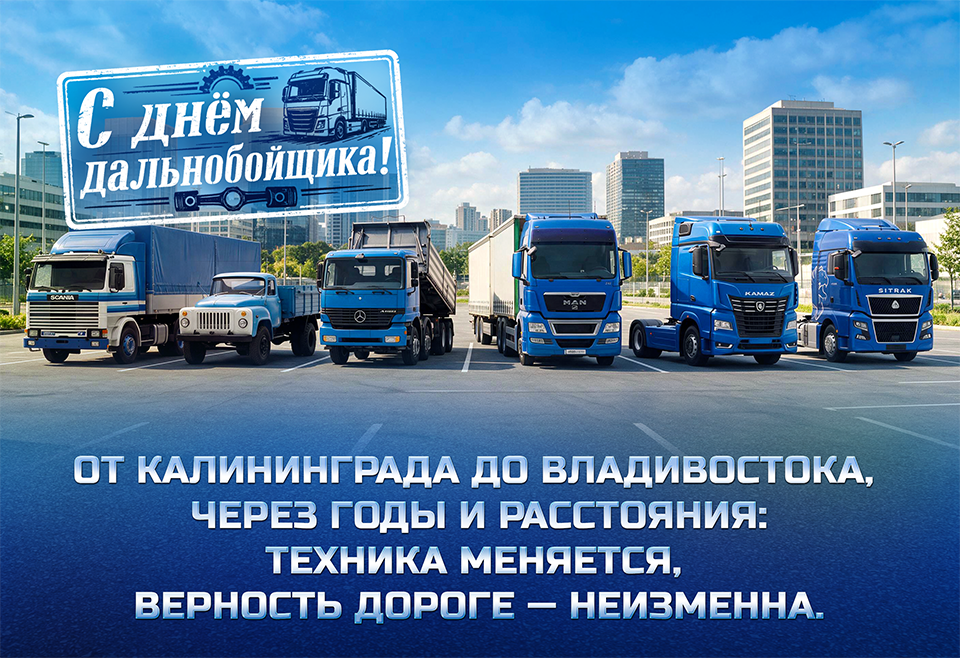 Тракдрайв поздравляет водителей-профессионалов и владельцев автопарков с Днём дальнобойщика