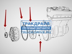 Фото 22144014 ремкомплекта привода компрессора для грузовиков Вольво и Рено с 2014 г
