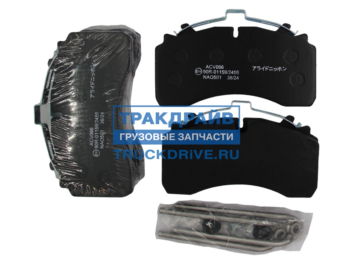 Фото ALLIED NIPPON ACV066K колодки дисковые 29162 SAF (210,6х109,6х31,7) к-т на ось (суп. Wabco PAN 22-1)