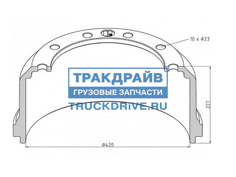 Фото AVL KRAFTTECHNIK 70250066 барабан тормозной SAF 420/192/227мм