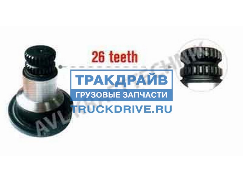 Фото AVL KRAFTTECHNIK 79304244 вал суппорта передний правый короткий 26z LRG529-563