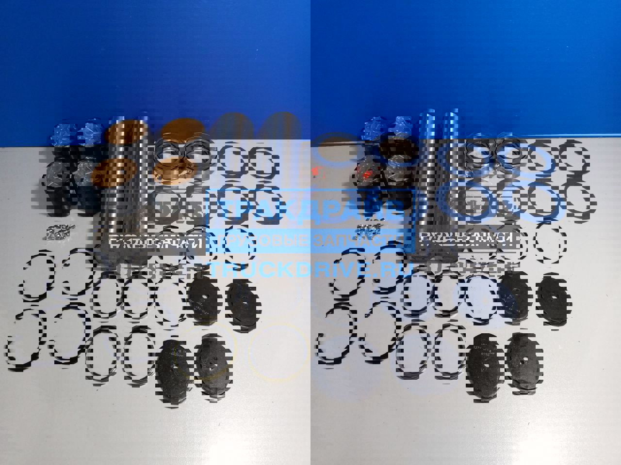 Фото AVLKRAFT 70360018 ремкомплект шкворня SHACMAN X3000 6х4 9,5t. D=54/54,25/55, H=232.на ось XLB-95T-A