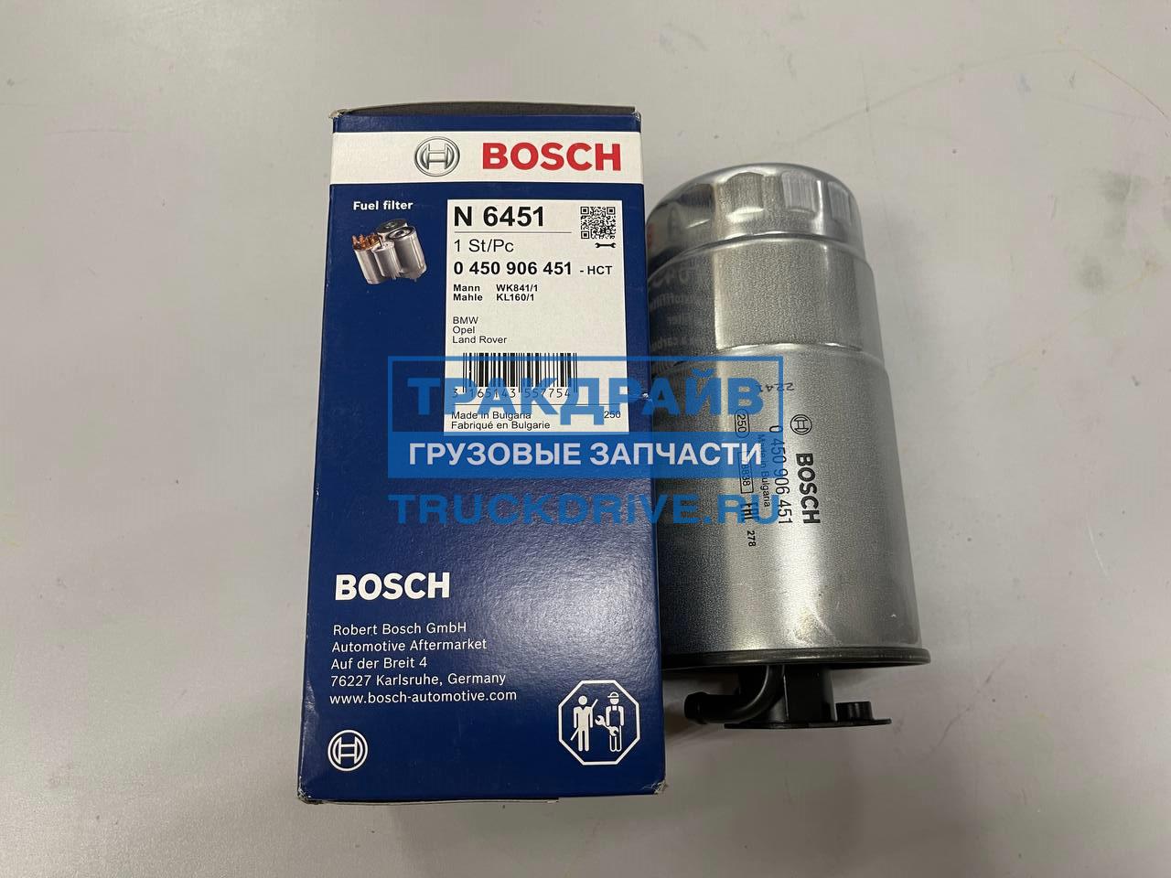 Фильтр топливный BMW E39 0450906451 BOSCH купить недорого