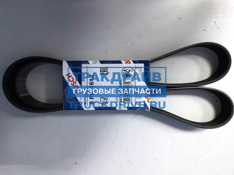 Фото BOSCH 1987947054 ремень для Мерседес Аксор ручейковый 8PK1612HD