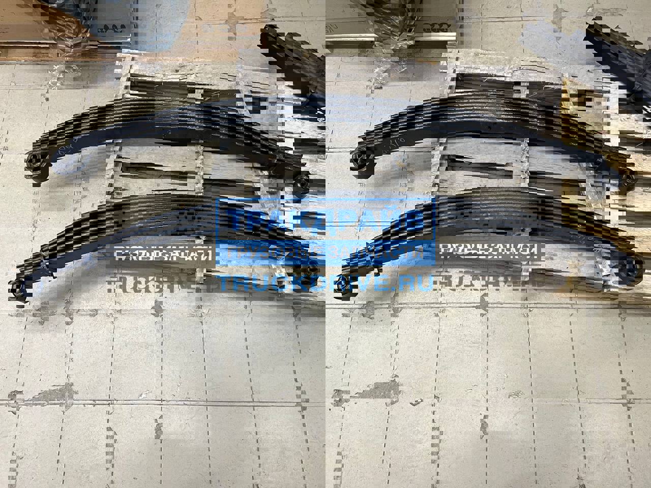 Фото ЧМЗ 65802902012 рессора КАМАЗ-6580 передняя (4 листа) прогиб Ho=160мм втулка ушка d1/d2=30/37,7