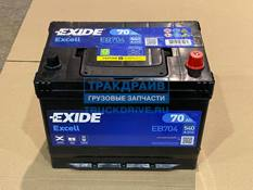 Фото EXIDE EB704 аккумуляторная батарея EXCELL 12V 70Ah 540A B9