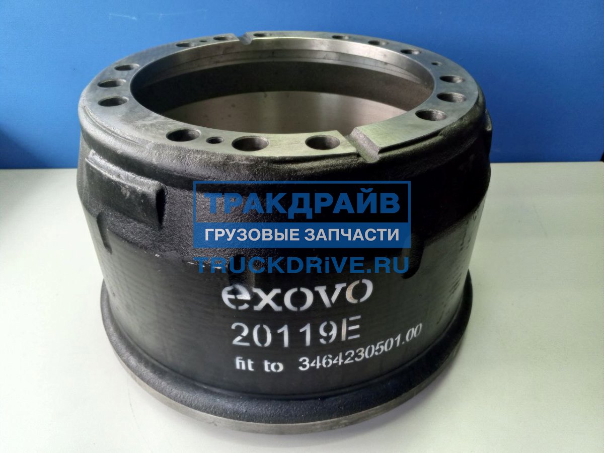 Фото EXOVO 20119E барабан тормозной задний для MAN TGA F2000 410х192(180)х2 мм.