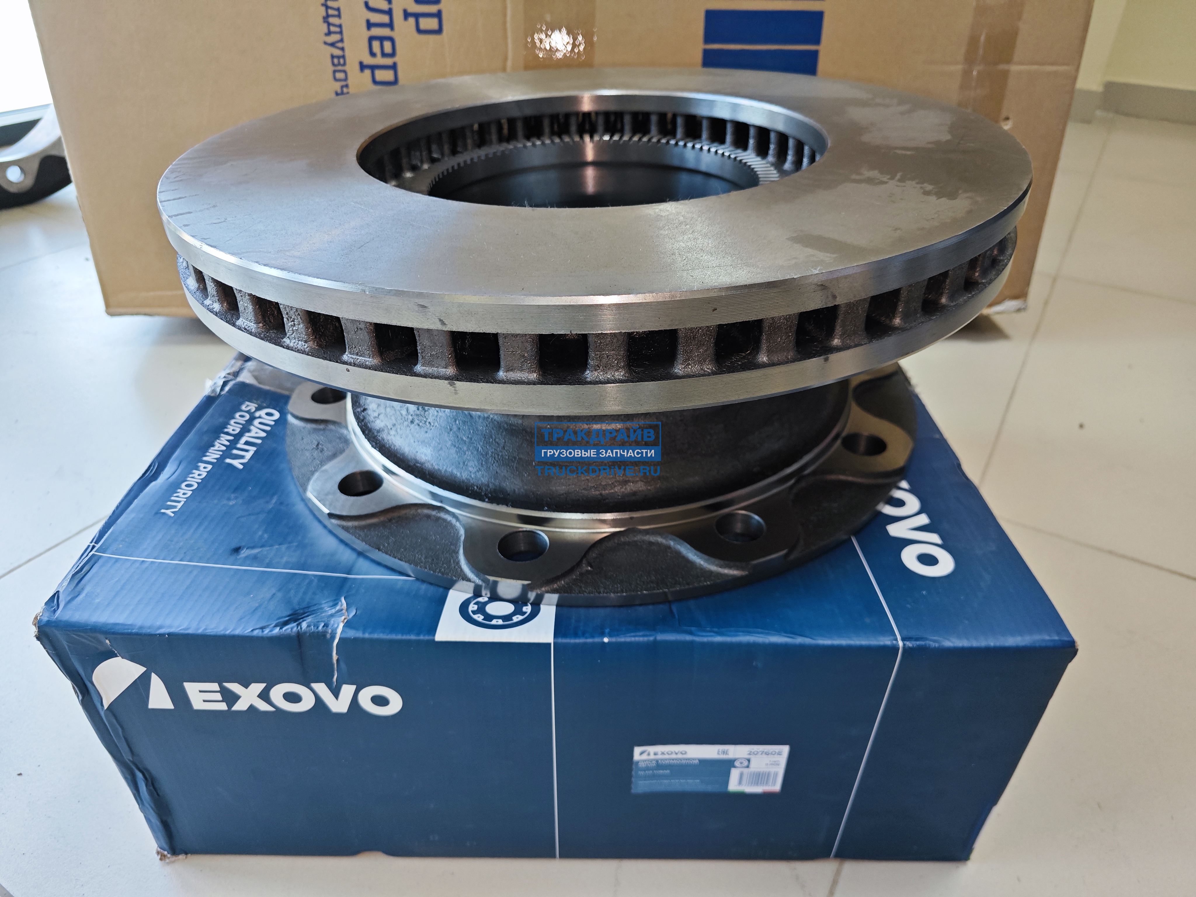 Фото EXOVO 20760E диск тормозной 430мм ТОНАР вентилируемый с литым кольцом ABS  3