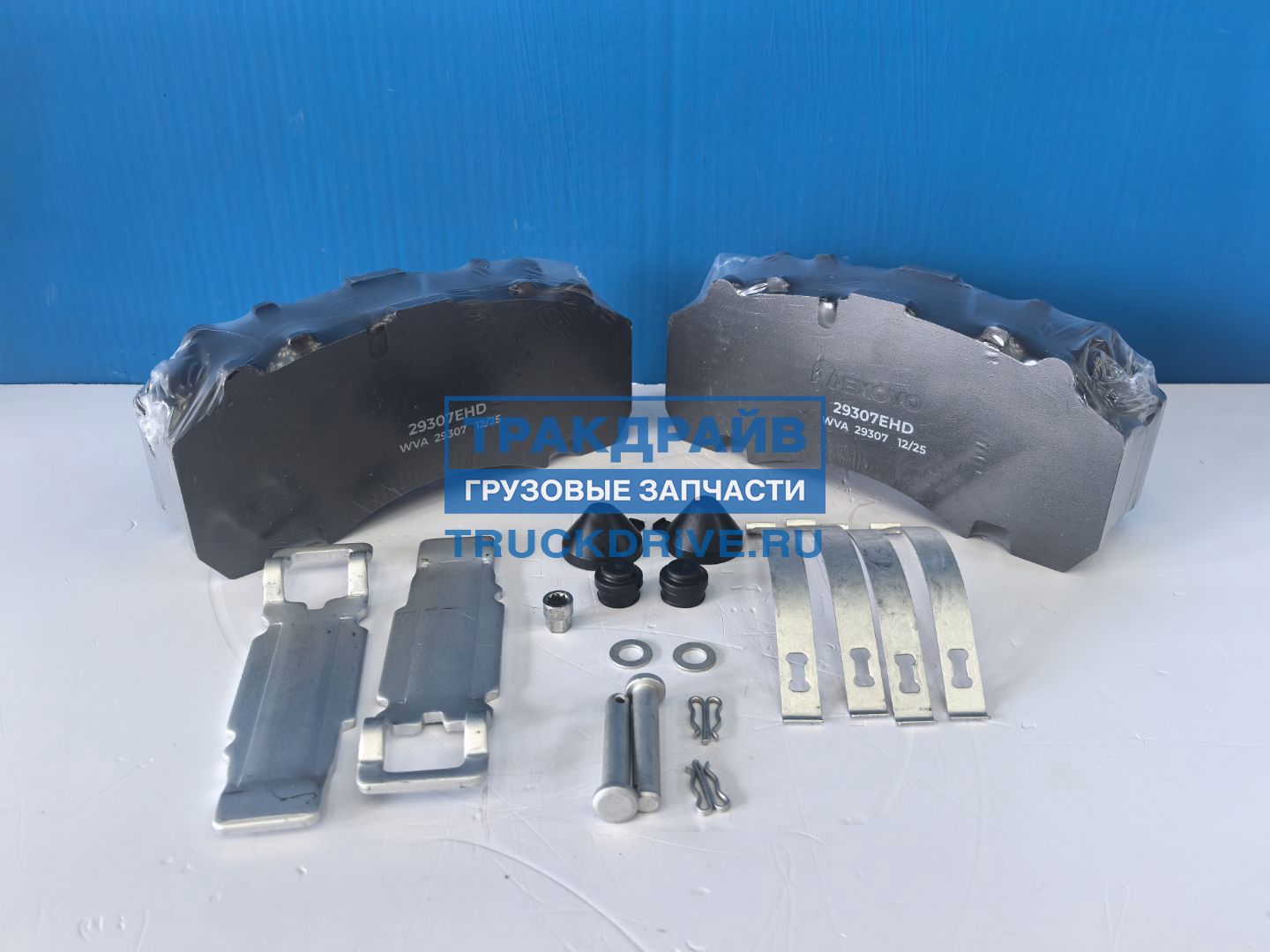 Фото EXOVO 29307EHD Колодки дискового тормоза для Schmitz Cargobull c монтажным комплектом 248x108x30 мм 1