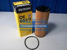 Фото FILTRON OE6512 фильтр масляный OX174D Мерседес Атего OM906LA высокий 211.5 мм.
