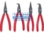 Фото KS TOOLS 1192050 набор съёмников стопорных колец 4пр. Ø10-25мм 135мм, внеш/внутр 10-25 мм, 4 пр