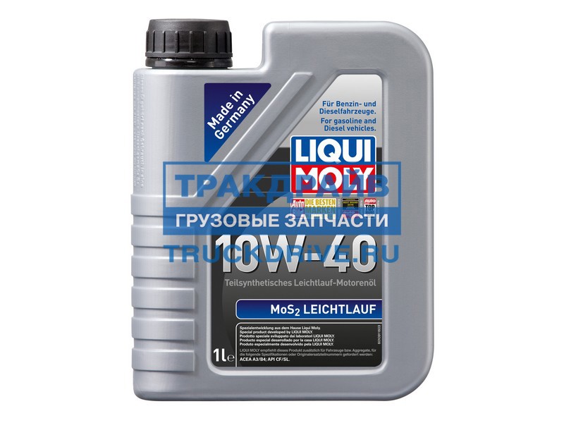Фото LIQUI MOLY 1930 масло моторное 10W40 LiquiMoly MoS2 Leichtlauf  SL/CF A3/B4 1L 1930