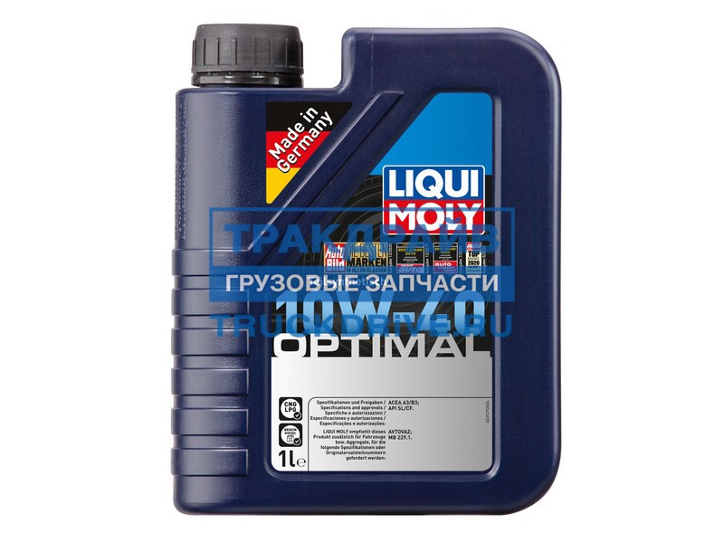 Фото LIQUI MOLY 3929 масло моторное 10W40 LiquiMoly Optimal SL/CF A3/B3 1L 3929