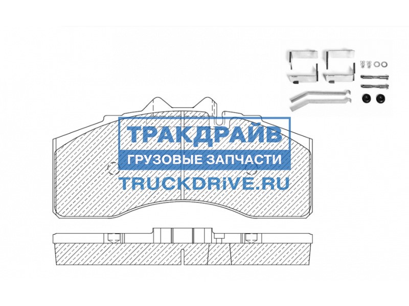 Комплект тормозных колодок на ось BPW TSB4312 M2629267 MARSHALL купить ...
