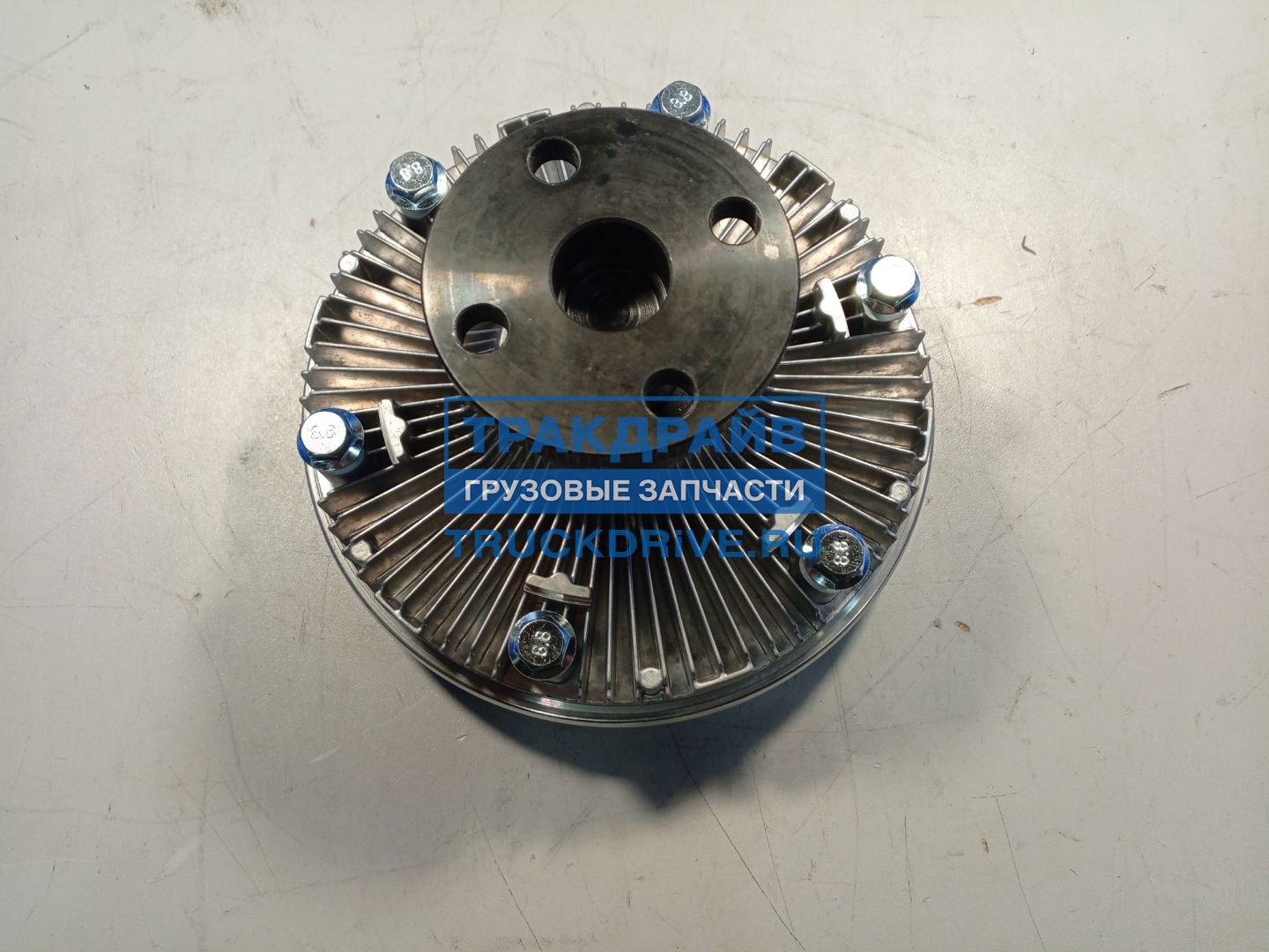 Фото MARSHALL M6100246 вискомуфта привода вентилятора для JAC N120 КАМАЗ Компас-12 в сборе (с крыльчаткой)