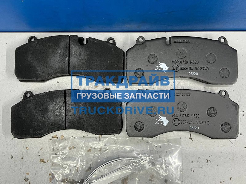 Фото MERITOR MDP3175K комплект дисковых колодок Haldex Modul T 210x93x30 мм без углубления под напра