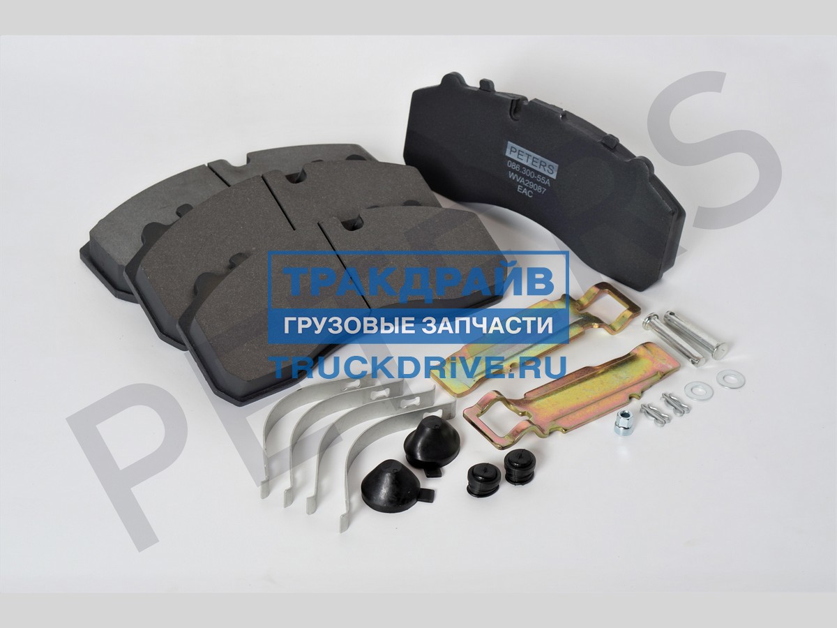 Фото PETERS 08630055A колодки тормозные дисковые 29087 109x247x30 Knorr SB