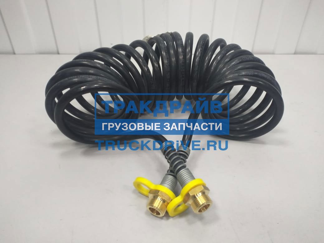 Шланг тормозной КАМАЗ (спираль М22х1,5) (ан.452 711 059 0) желтый (ProVia)!!!!
