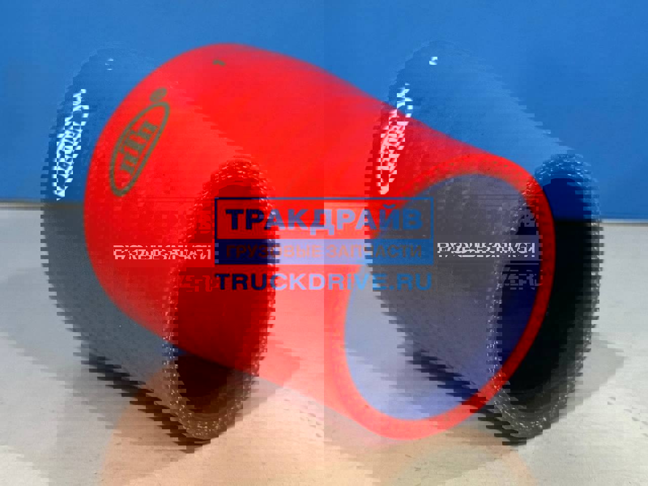 Фото ПТП PTP002044 патрубок интеркулера D=50*62 мм, L=80 мм ГАЗель "БИЗНЕС" дв. Cummins красный силикон