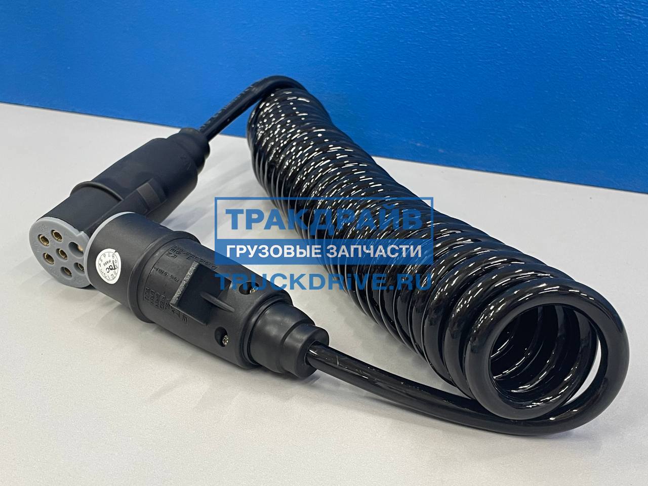 Фото RAPIT RA0599 кабель электрооборудования 7-контактный тип S пластиковые цельные штекеры, 6 ответстий +1 штырь 1