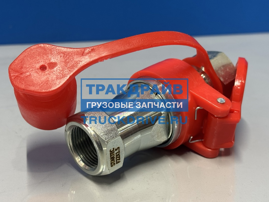 Фото STARTEC INF10169R евроразъем пневматический M22 с клапаном (красный) 3