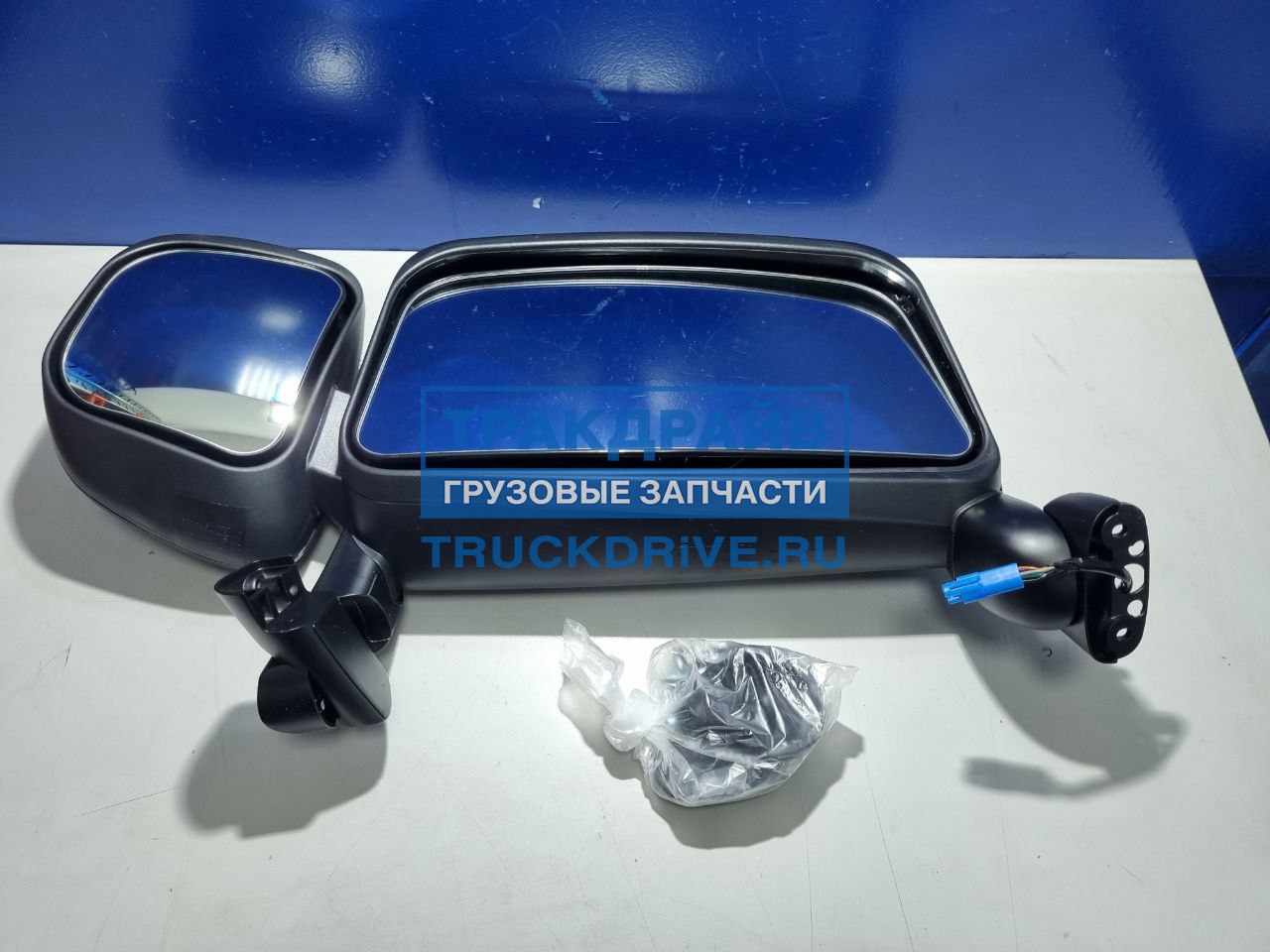 Фото TANGDE TS04B002011 зеркало для грузовиков Скания 4 и 5 серии в сборе с малым правое электрическое с подогревом