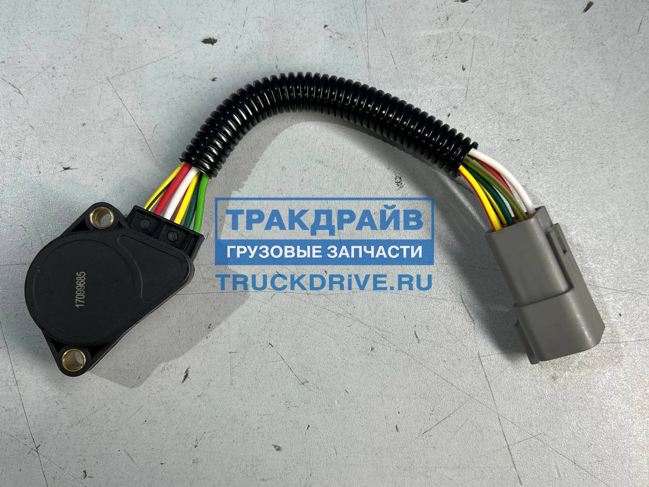 Датчик положения педали газа Volvo FH12 (серая фишка овальная 5 контактов)  17099685 TE PARTS купить недорого