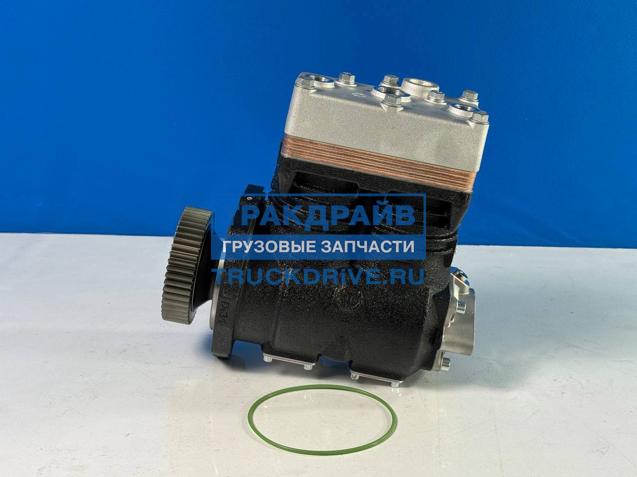 Фото TOLVO K146702N55 компрессор 2х-цилиндровый воздушный с приводной шестерней для МАЗ ЛИАЗ ПАЗ с мотором ЯМЗ-536 (бывш.KNORR) 1