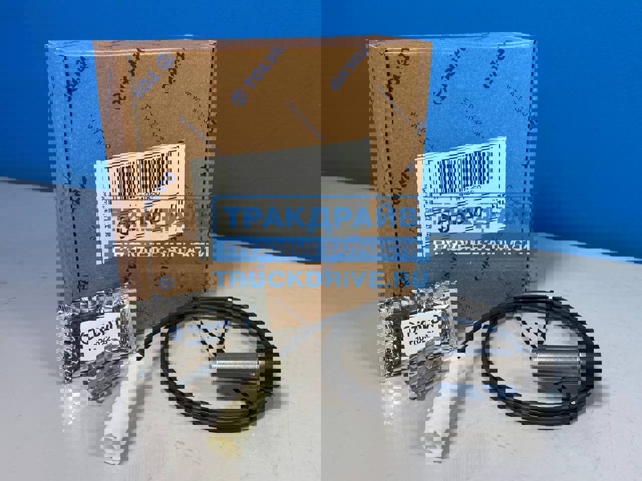 Фото TOLVO T144128K50 датчик ABS 1000 мм угловой (датчик, втулка, смазка)