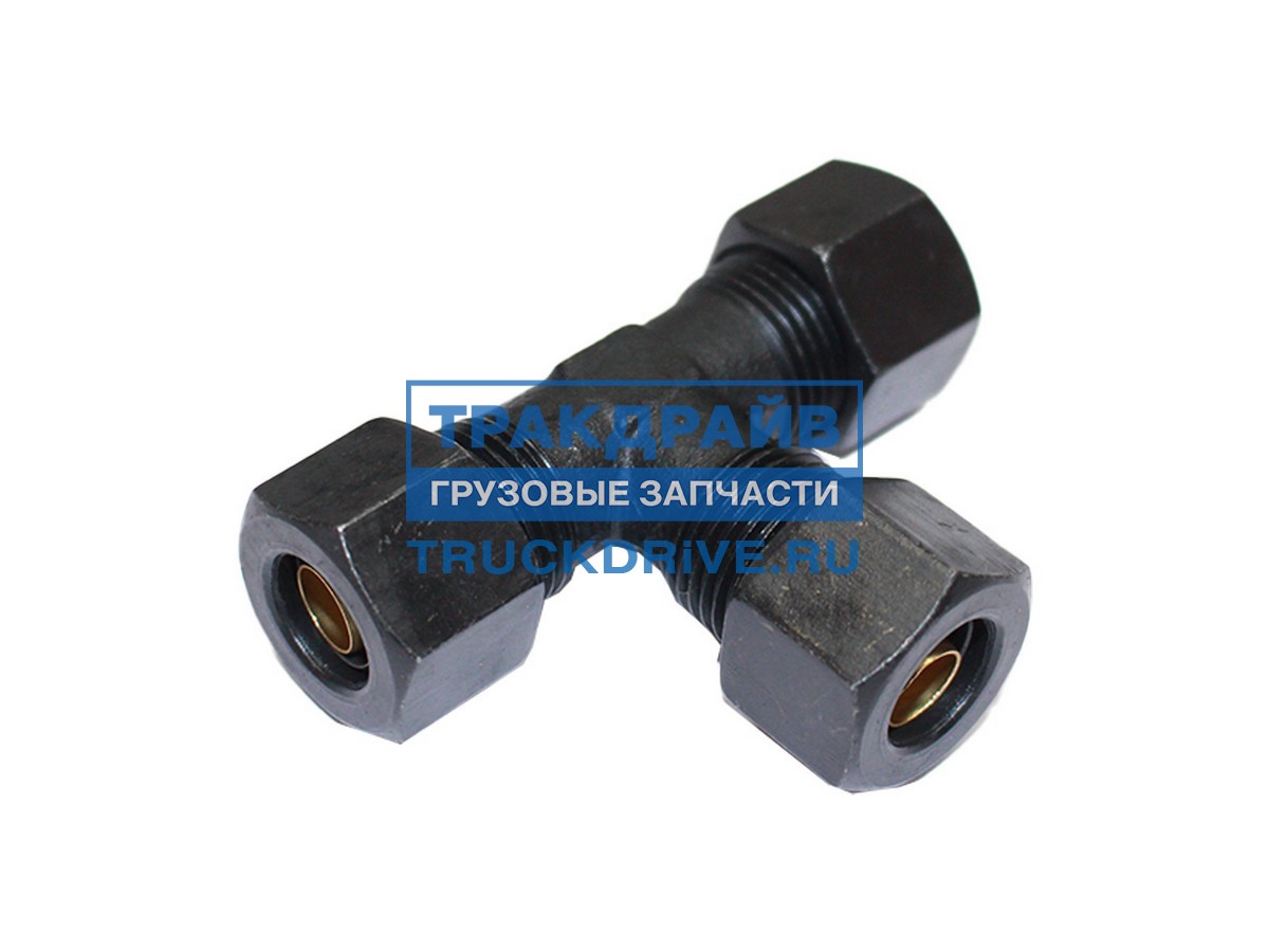Фото TRF TRF20412 соединитель Т-обр. D12-D12-D12 TRF металл разборный (под ключ) (в уп. 10шт)