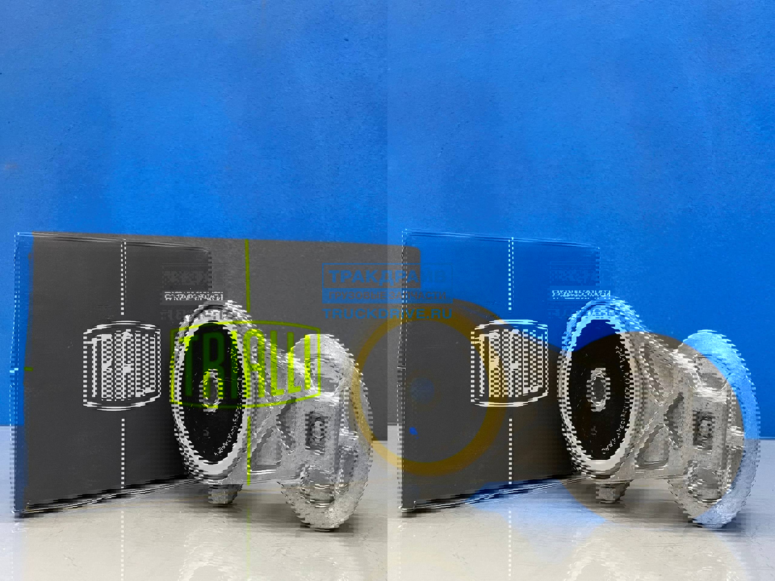 Фото TRIALLI CM5873 ролик приводного ремня для автомобилей КАМАЗ двигатель Cummins ISLe/ISCe с натяжным механизмом