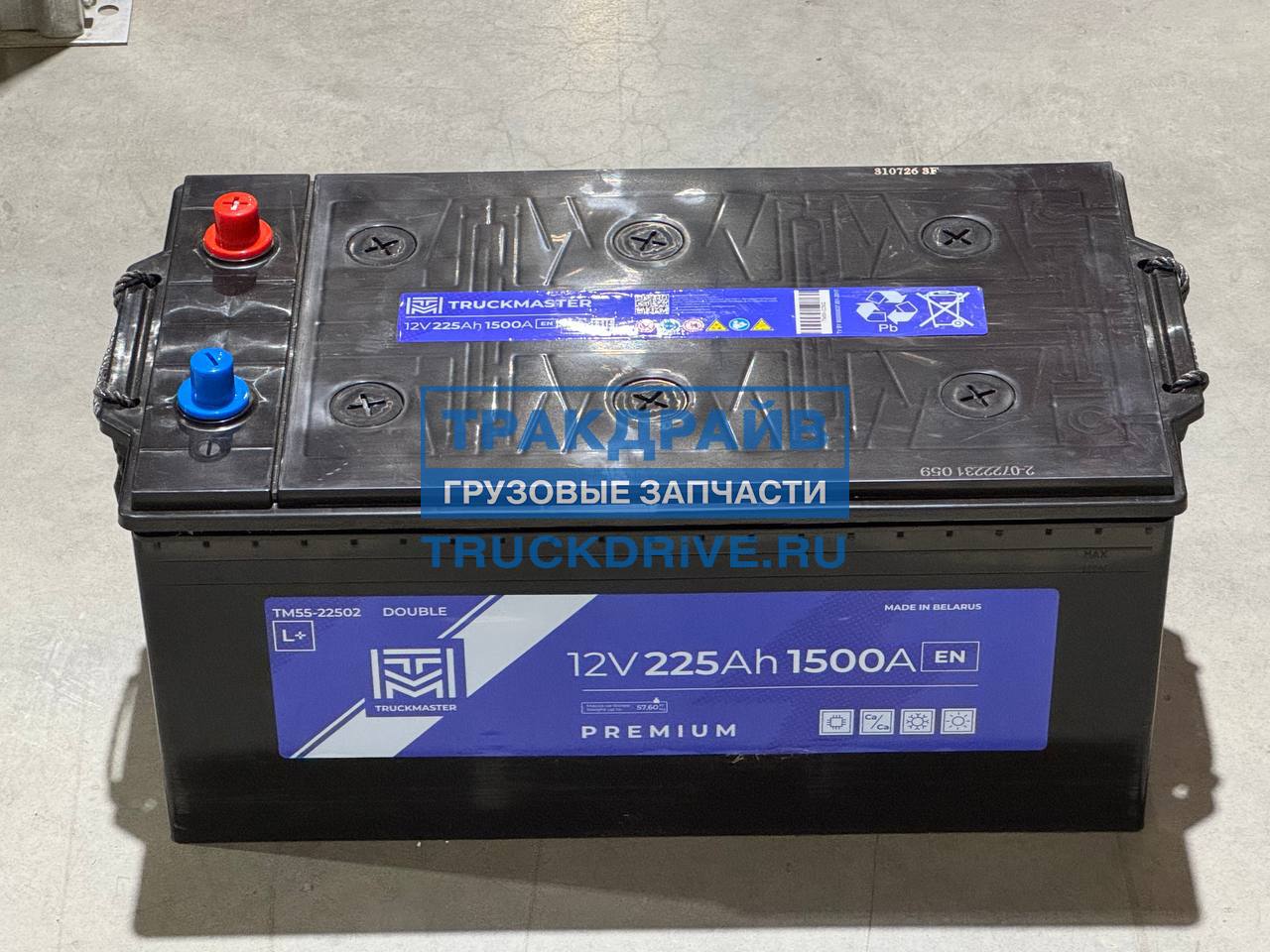 Фото TRUCKMASTER TM5522502 аккумулятор Премиум 12V 225Ah 1500A крепление B00 518x274x237 мм
